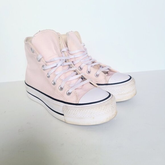 Converse All Star Rose Pink / White Platform High Top Sneakers Women's Size 5.5 - Picture 3 of 13